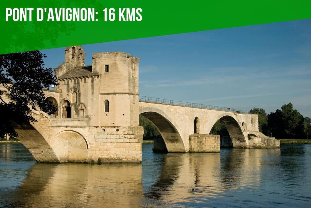 Le Petit Bonheur - Place Parking Privee - Clim - Terrasse - Piscine Partagee - Proche Parc Spirou Saint-Saturnin-lès-Avignon Екстериор снимка